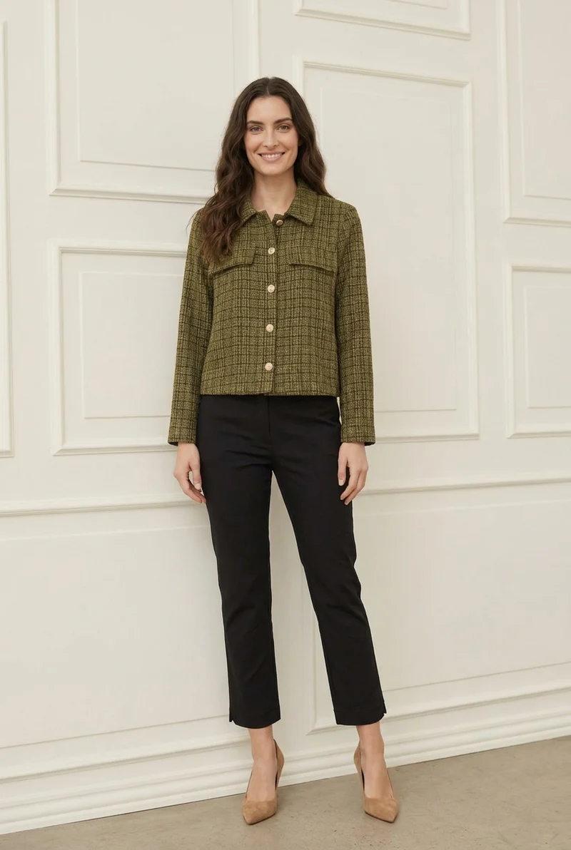 Chia Blazer - Khaki Mix