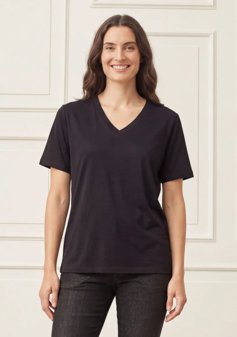 Nugga Basic V-Neck T-Shirt - Black