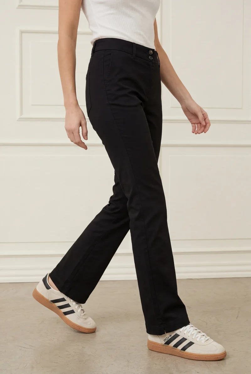 Isay Long Highwaist Chino - Black