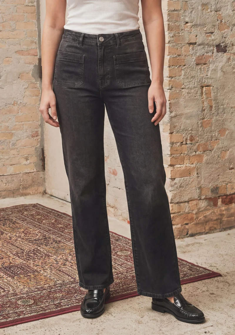 Bologna Wide Jeans - Washed Grey