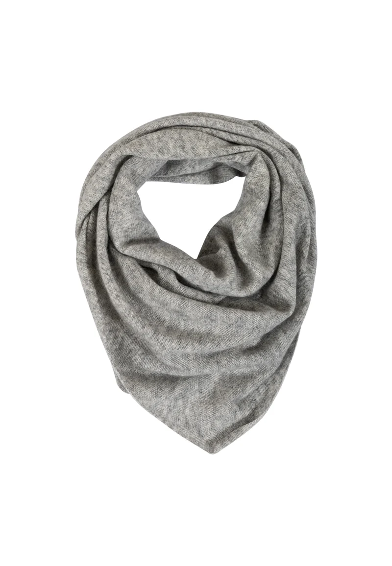 CC Heart cashmere scarf - Light grey melange