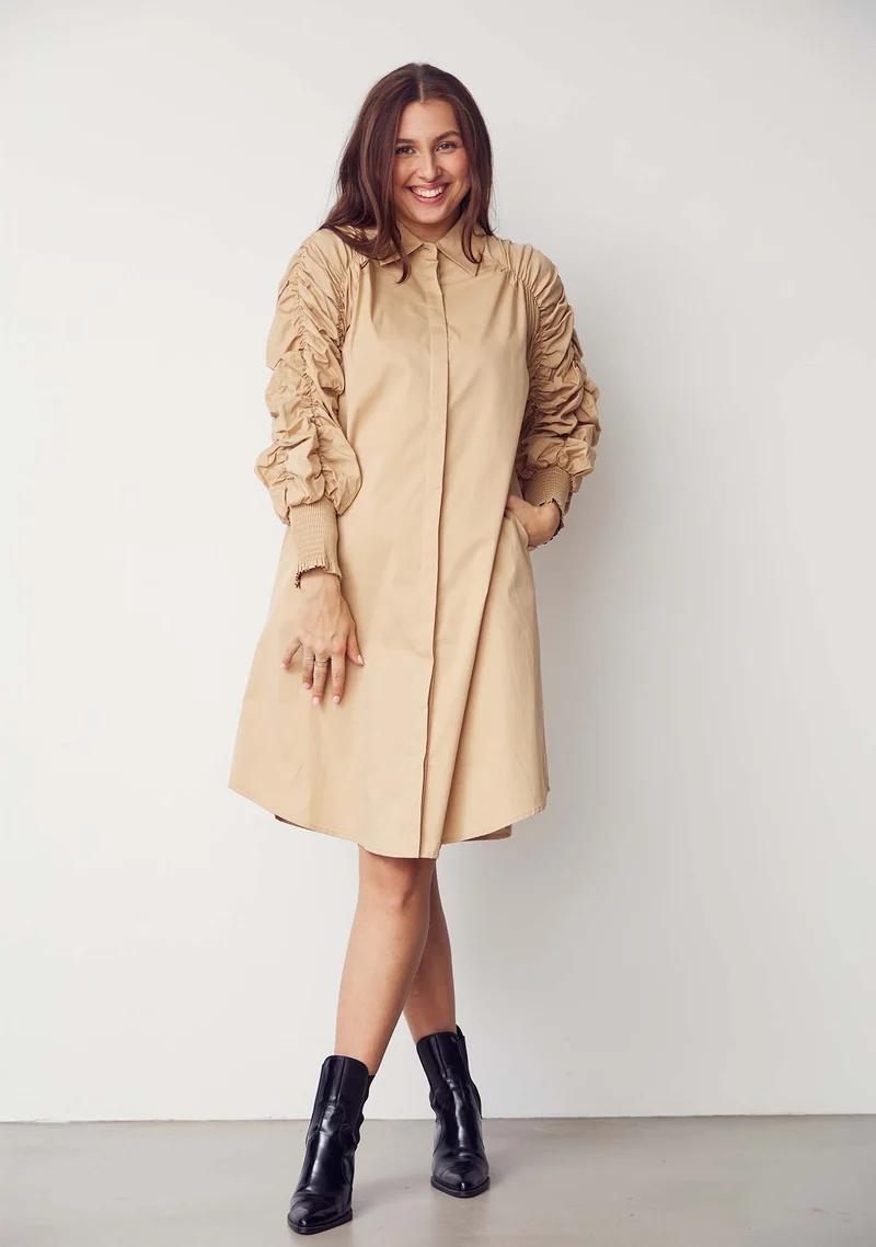 Sigga Deco Dress - Camel
