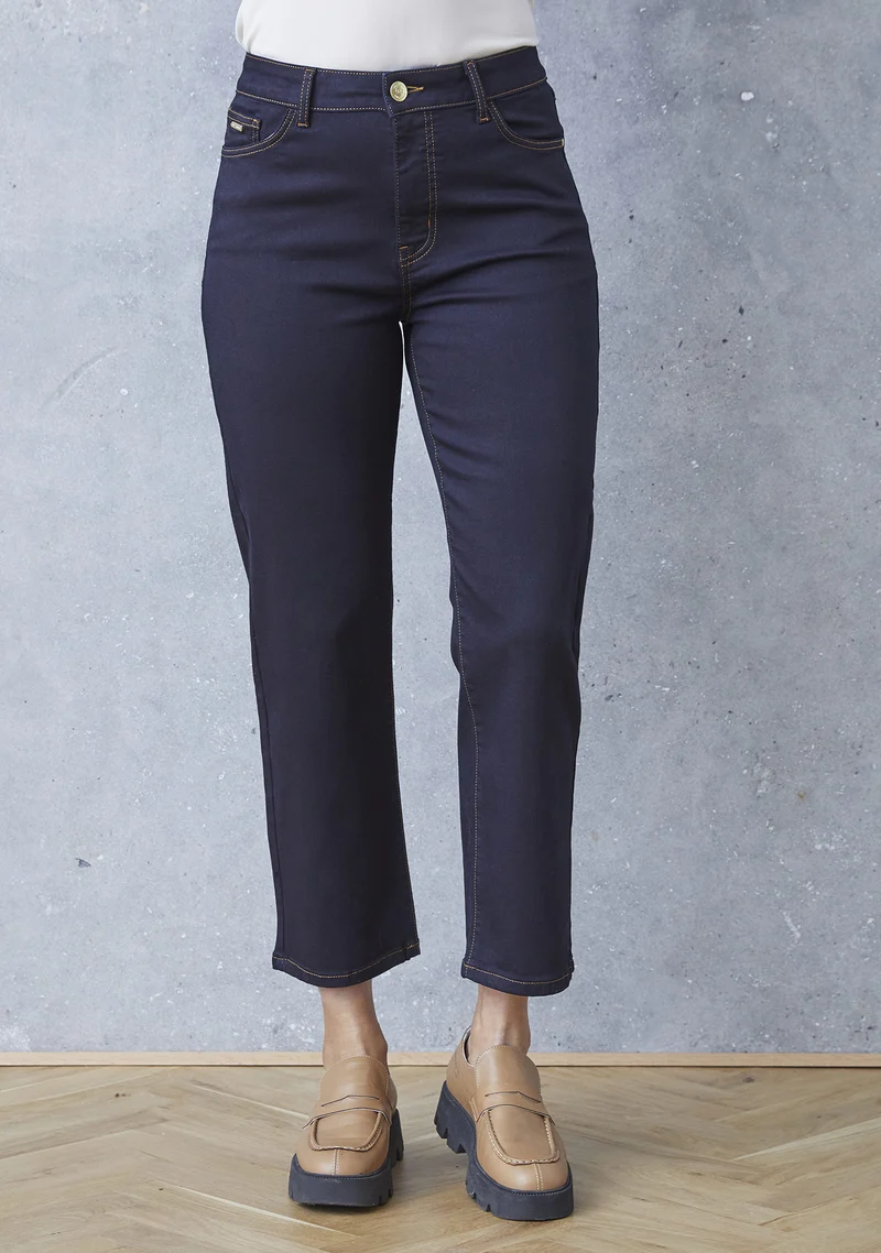 Lido Straight Jeans - Blue Black Denim