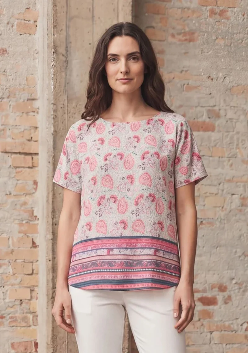 Annica s/s Blouse - Summer Paisley