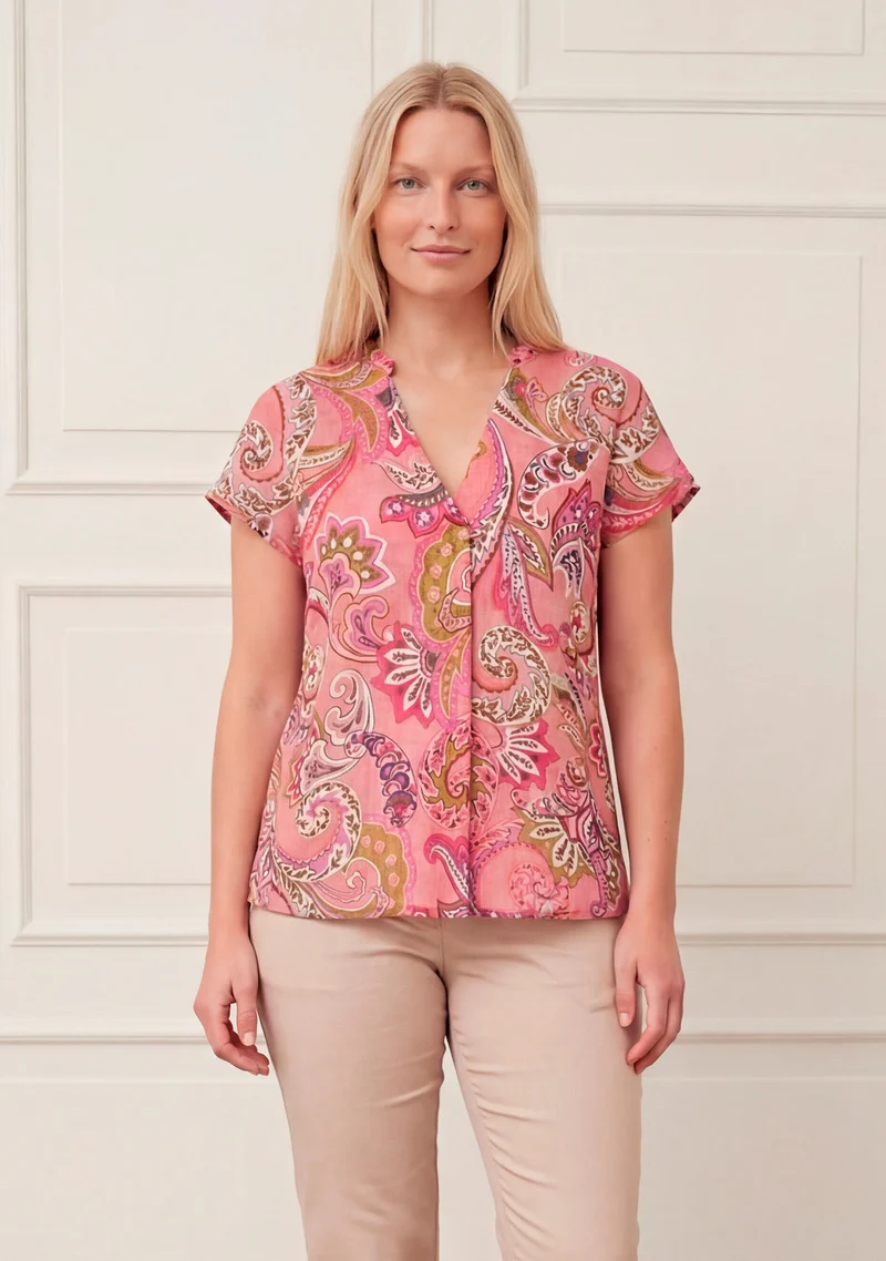 Lotta Top - Rose Paisley
