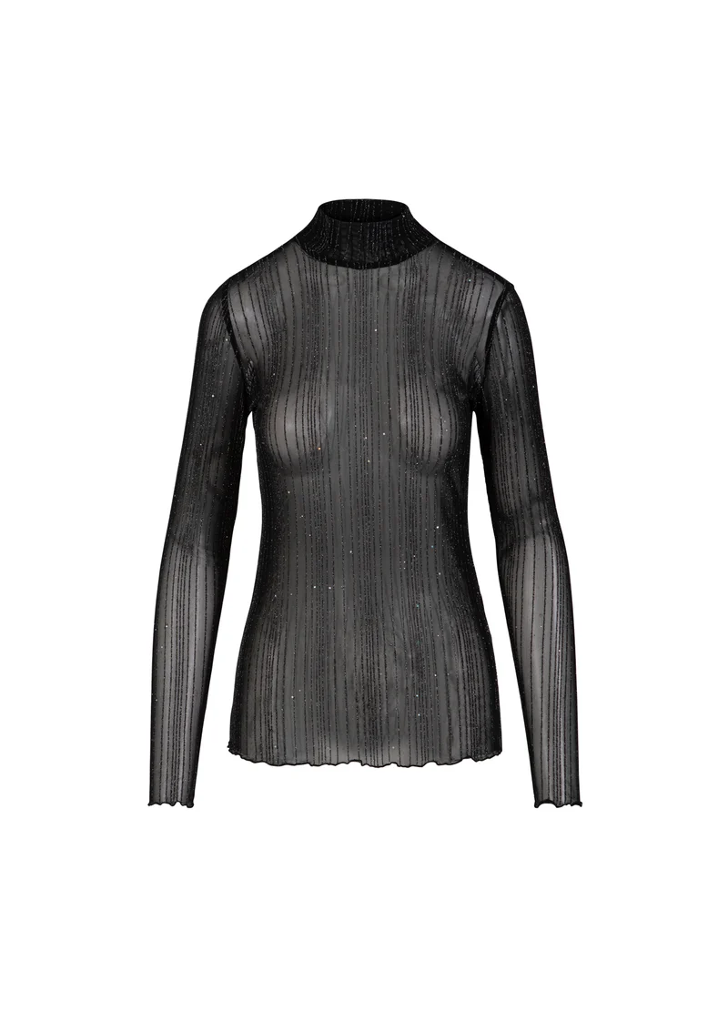 CC HEART EVE MESH POLLENHALS - Black glitter