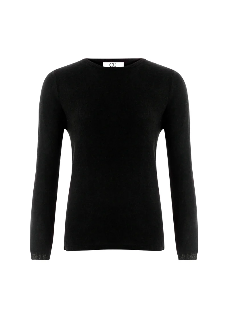 CASHMERE PULLOVER - Black