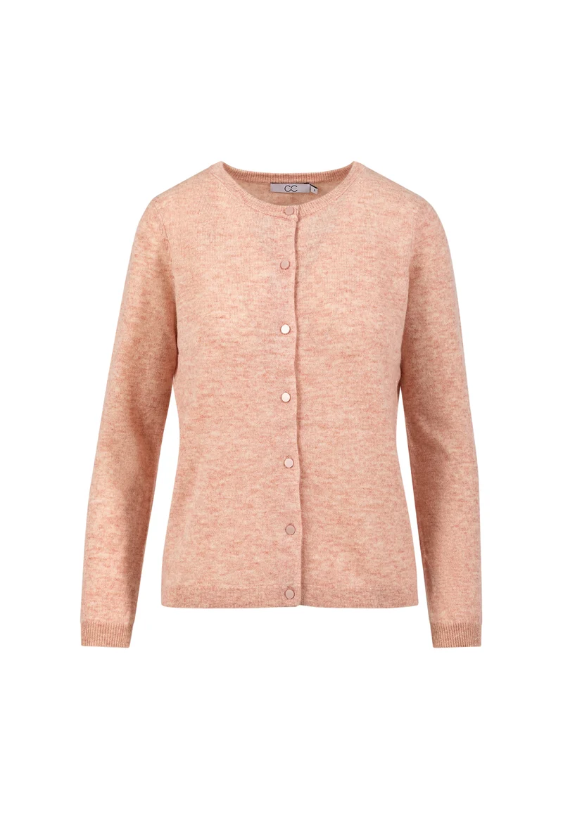 CASHMERE CARDIGAN - Rose melange