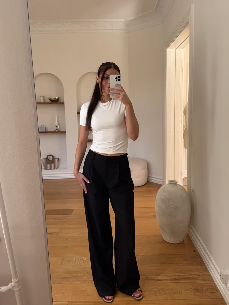 Anna bukser sort tall