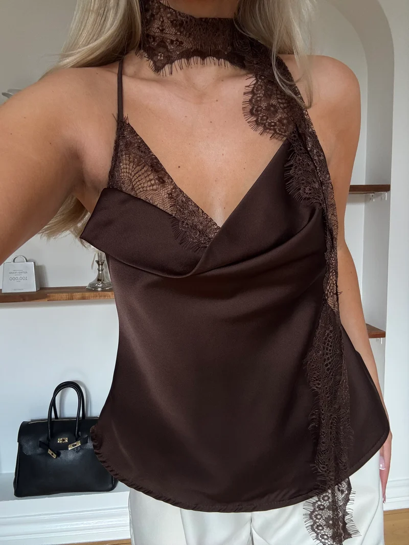 Jennifer top mørkebrun