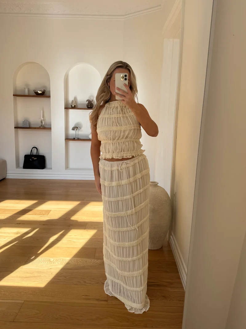 Aria nederdel creme tall