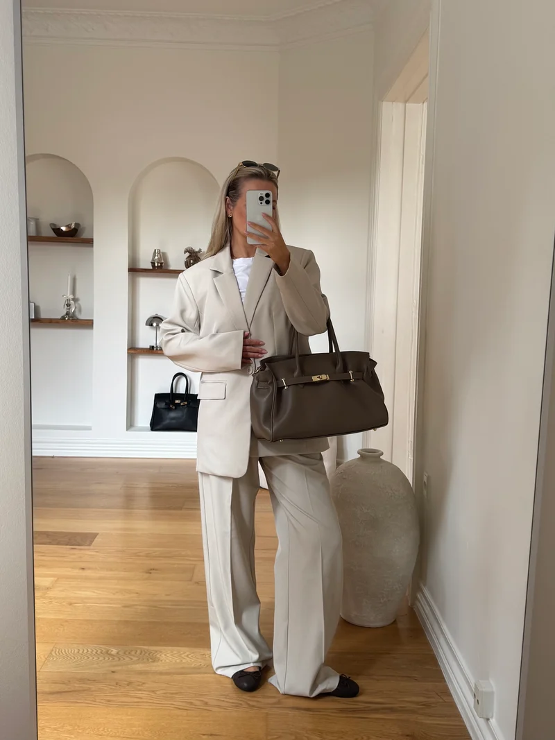 Asta oversized blazer creme