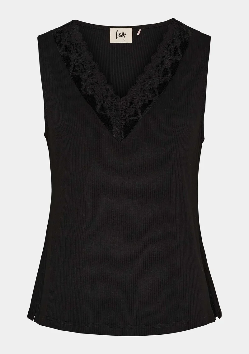 Dee V-Neck Top - Black