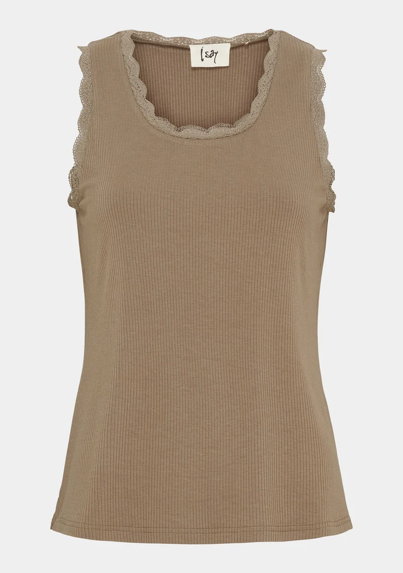 Dee O-Neck Top - Taupe