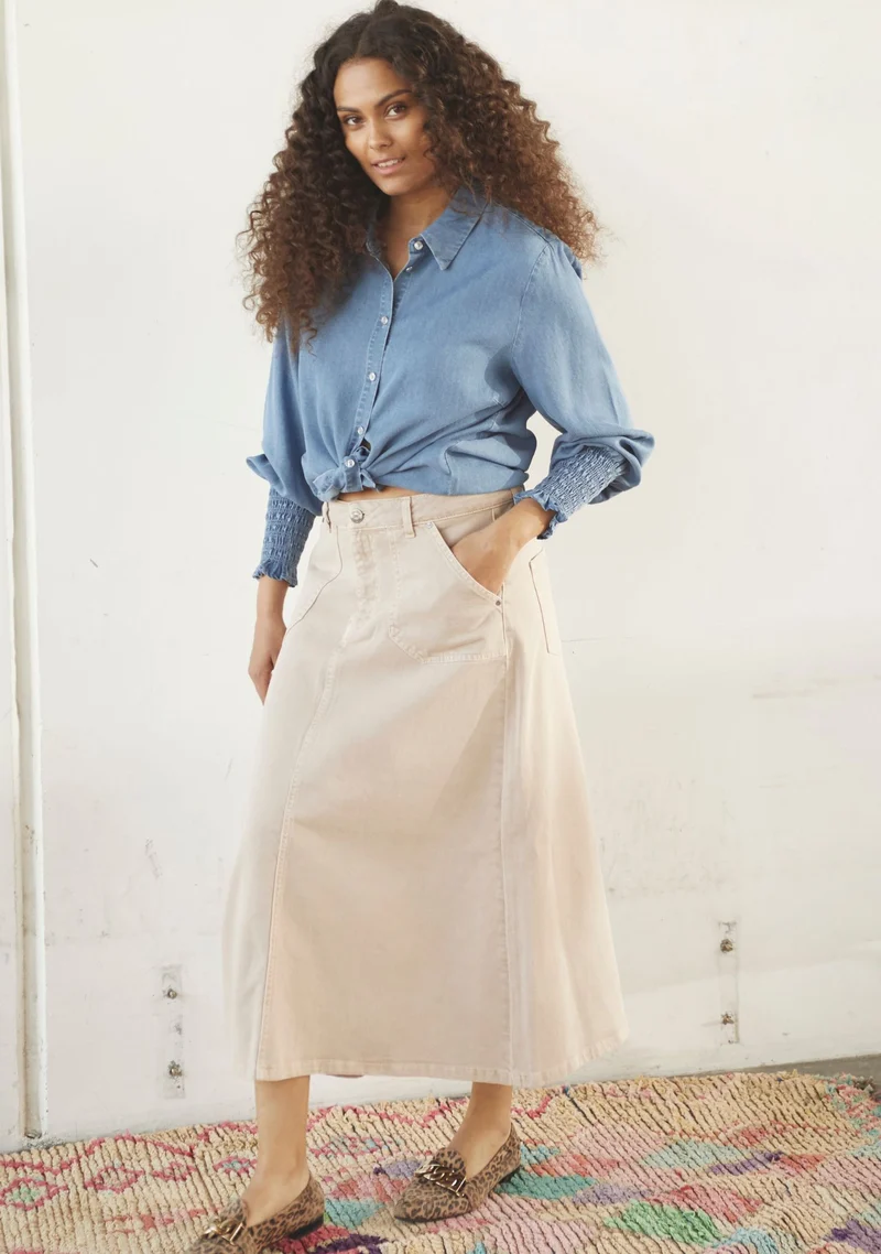 Como Twill Skirt - Dark Sand