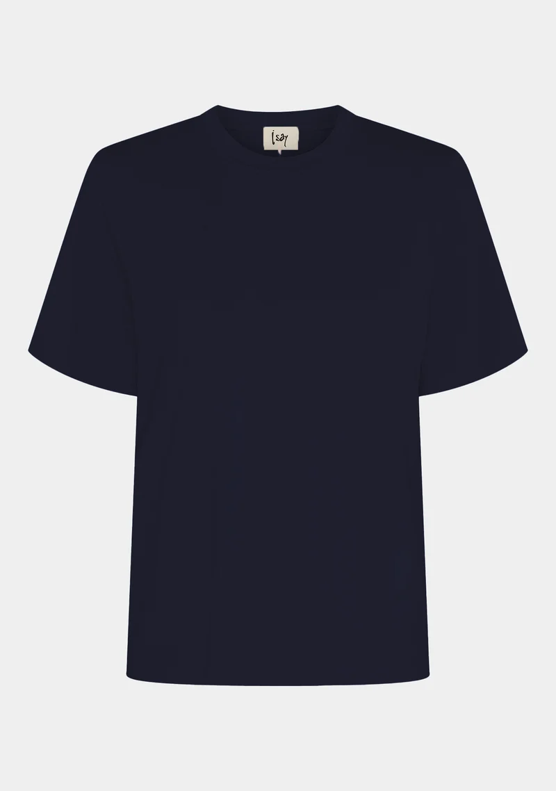 Gritt O-Neck T-Shirt - Navy