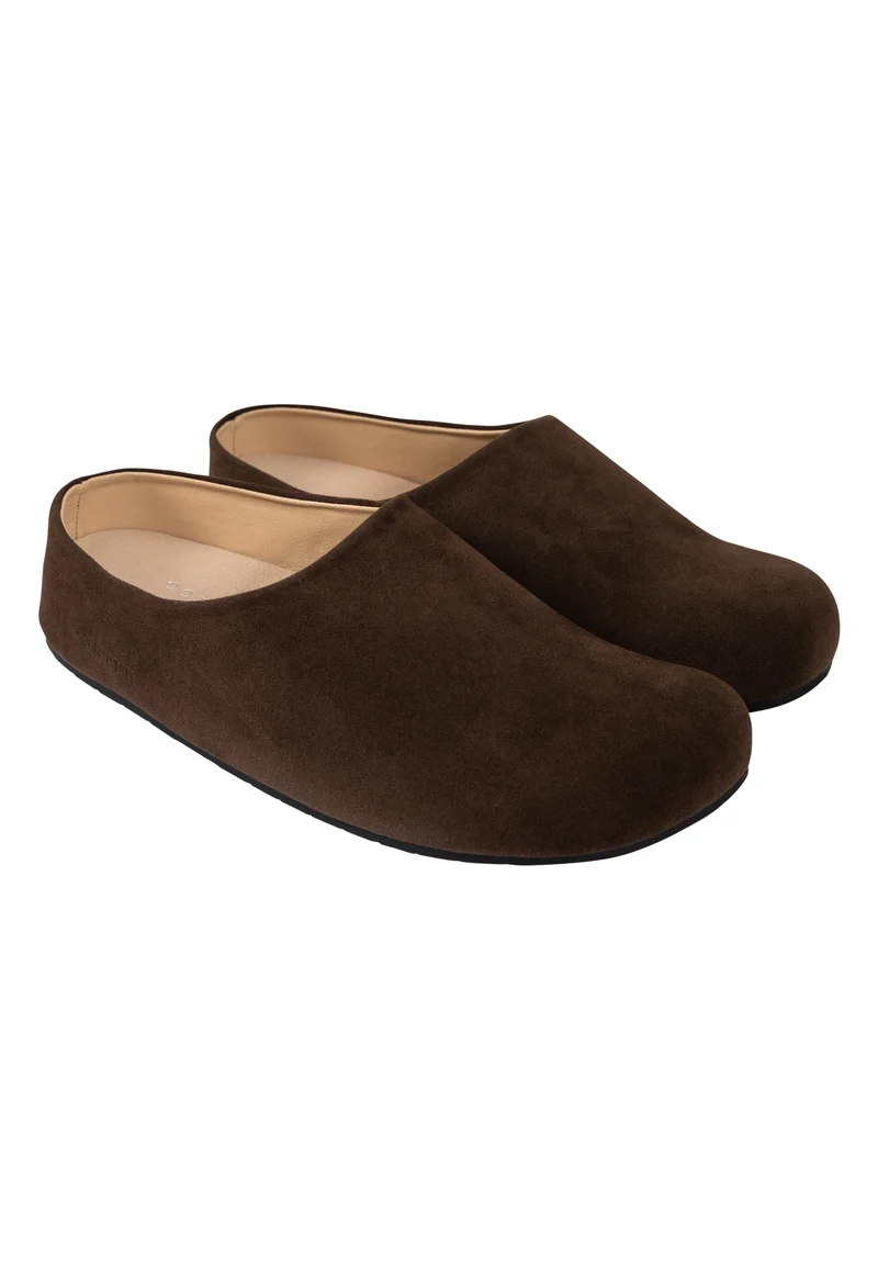 Träskor i fusk mocka - Bark brown
