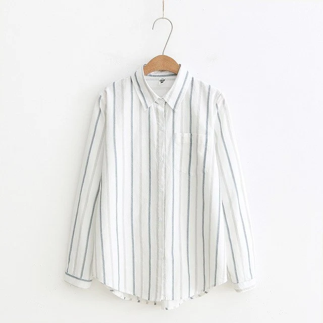 100% Cotton Long sleeve Blouse of Women