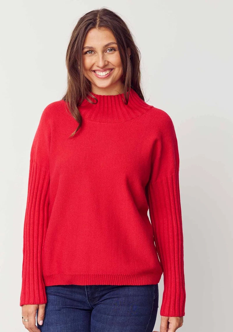Kaddy Knit Pullover - Red