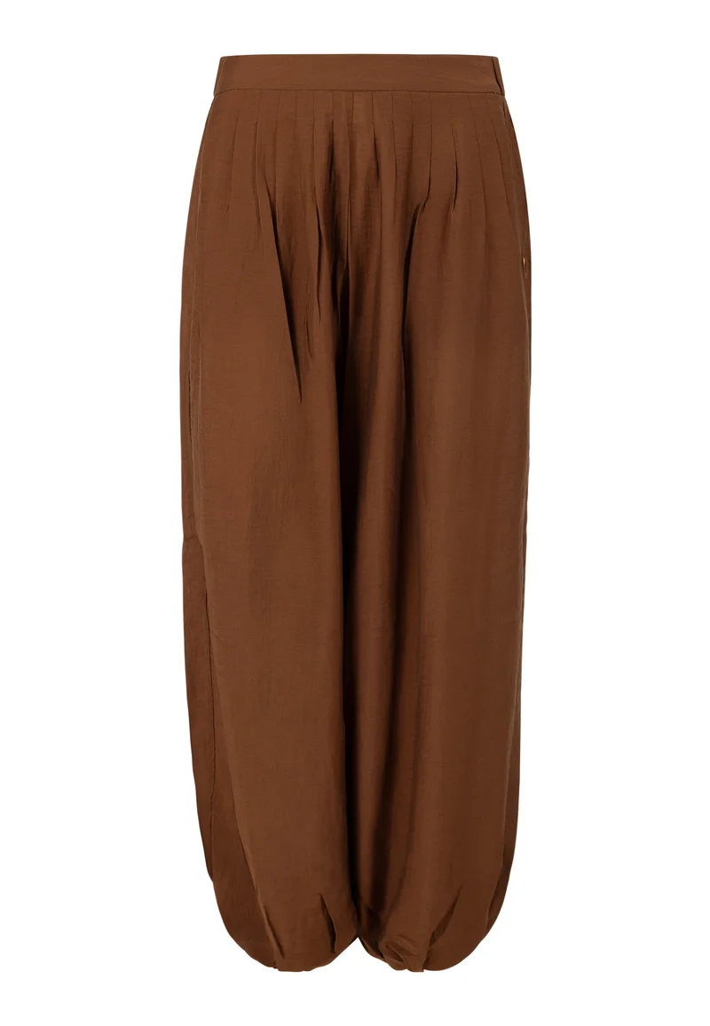 Volume pants - Sille fit - Chocolate brown