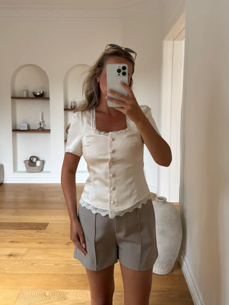 Adeline bluse creme