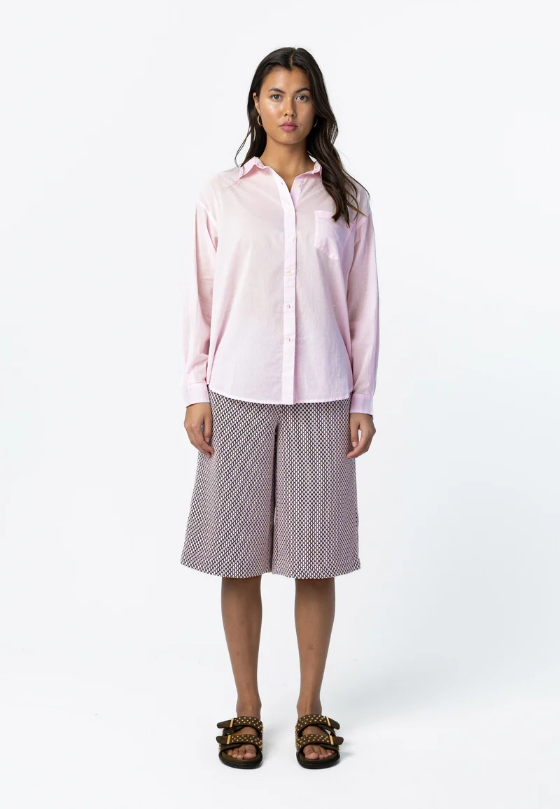 JACQUARD SHORTS - PETRA PASSFORM - Pearl / pink jaquard