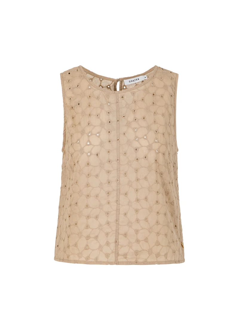 TOPP I BRODERIE ANGLAISE - Moon rock