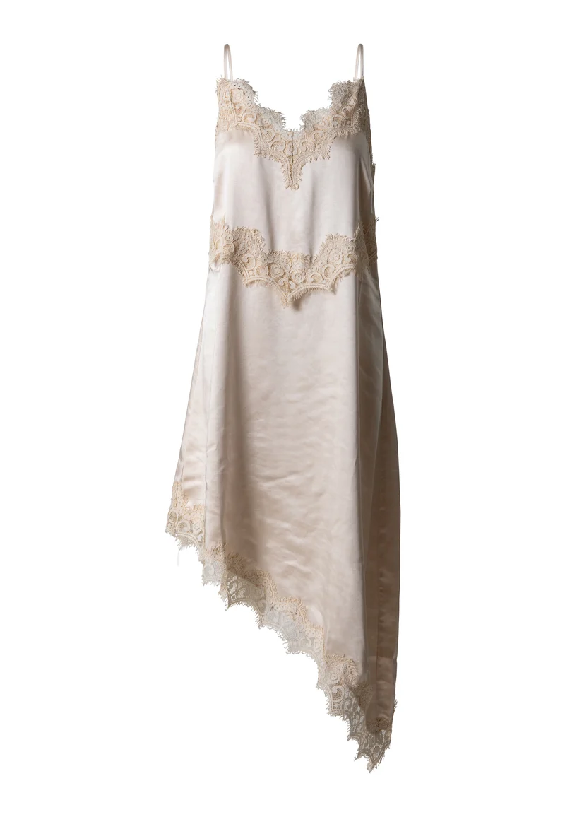 Dress with lace detail - Creme