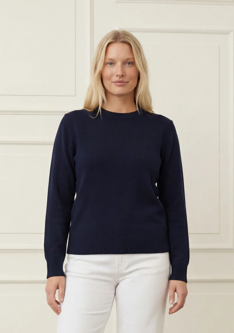 Gwen Basic Pullover - Navy