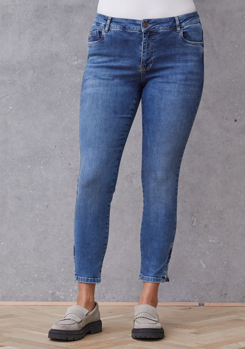 Lido Zip Jeans - Light Blue Denim