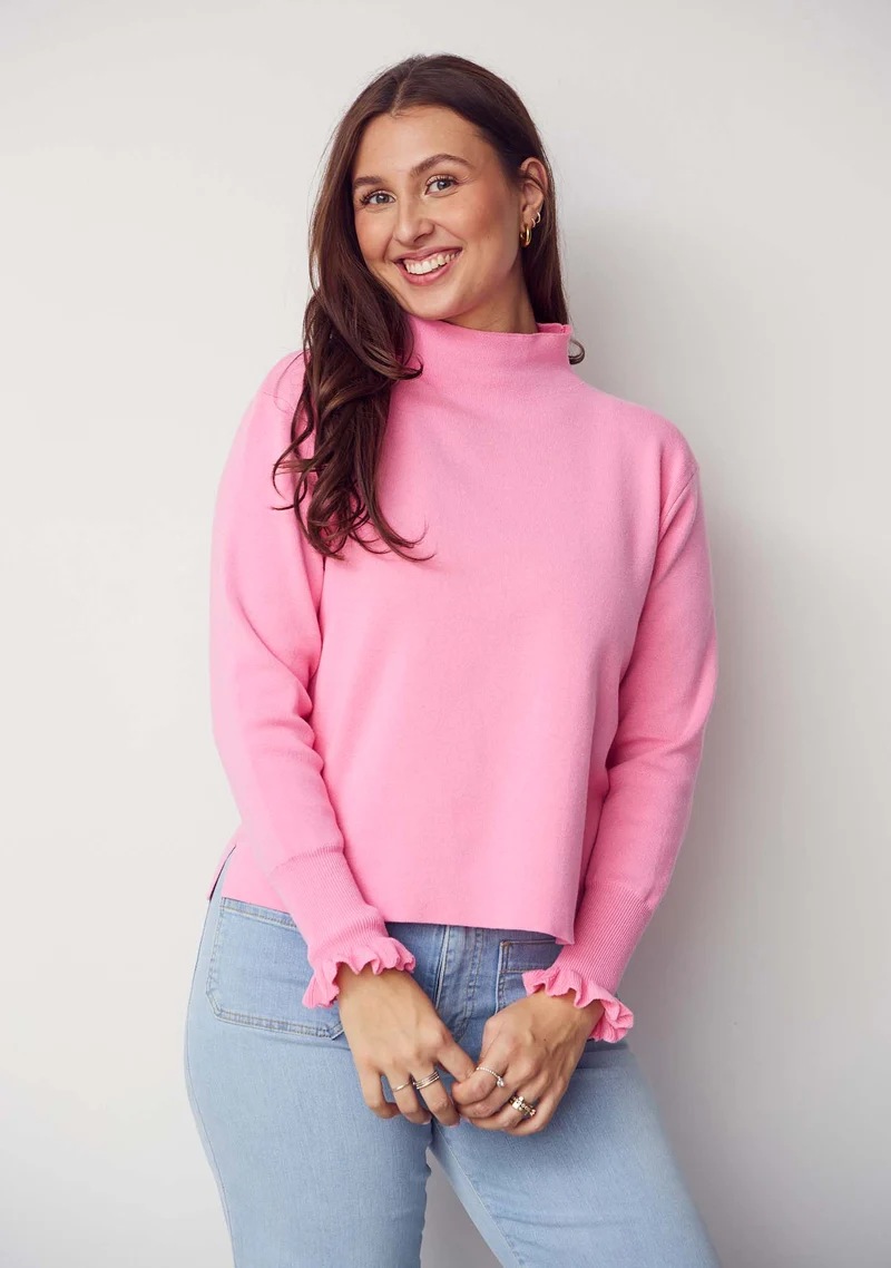 Frigga New Pullover - Hot pink