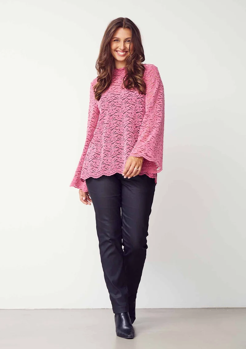 Kamille Lace Blouse - Cerise