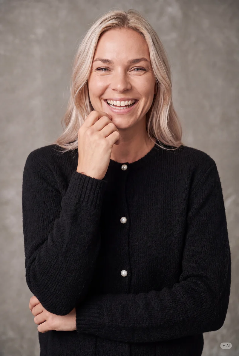 Anna Classic Cardigan - Black