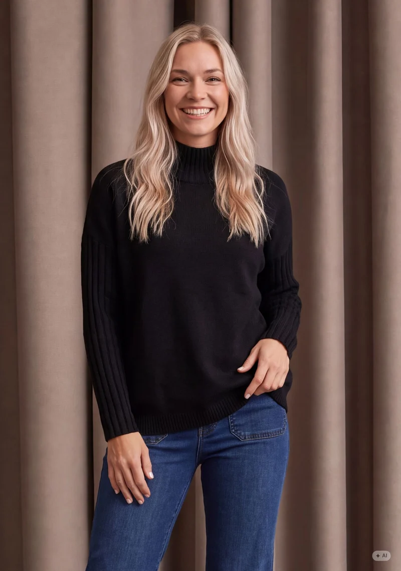 Kaddy Knit Pullover - Black