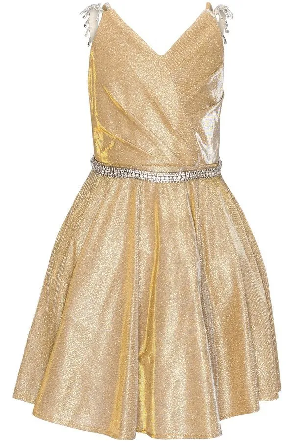 Rhinestone Glitter Metallic Girl Party Dress från Cinderella Couture USA 8014