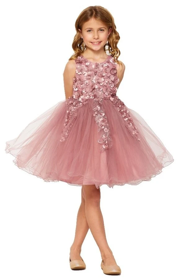 Floral Bodice Lace Girl Dress från Cinderella Couture USA AS9122