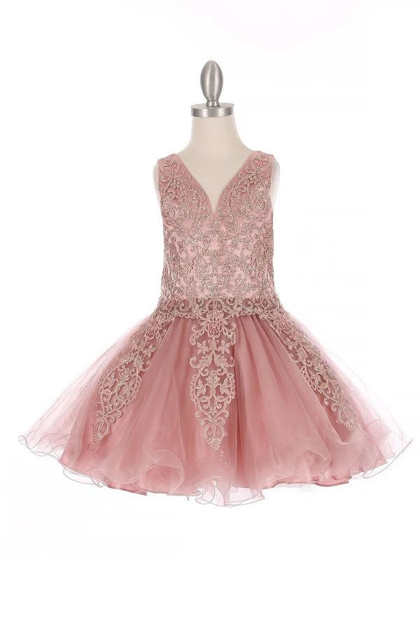 Festklänning i tyll med paljetter från Cinderella Couture USA AS5110
