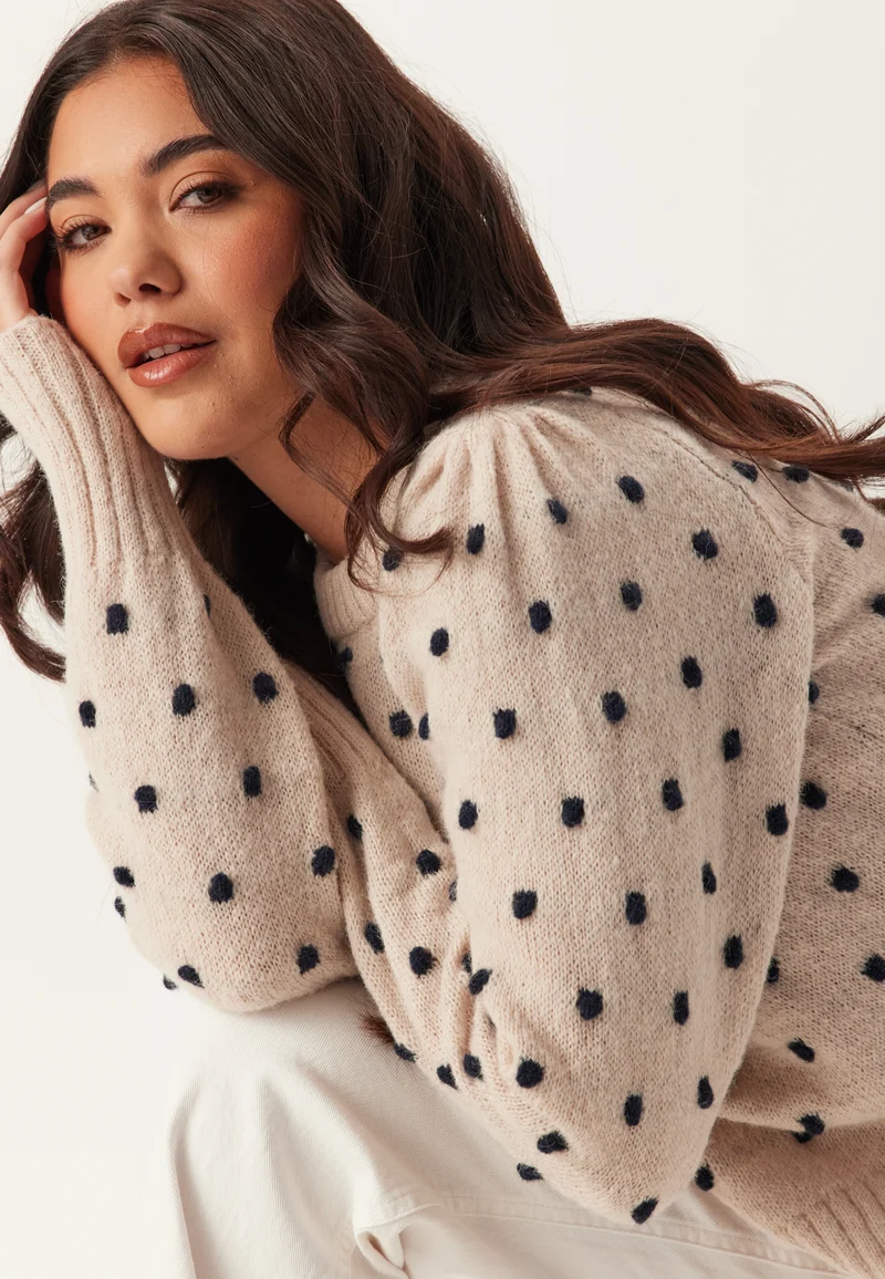 Vidottie L/S O-NECK KNIT TOP O
