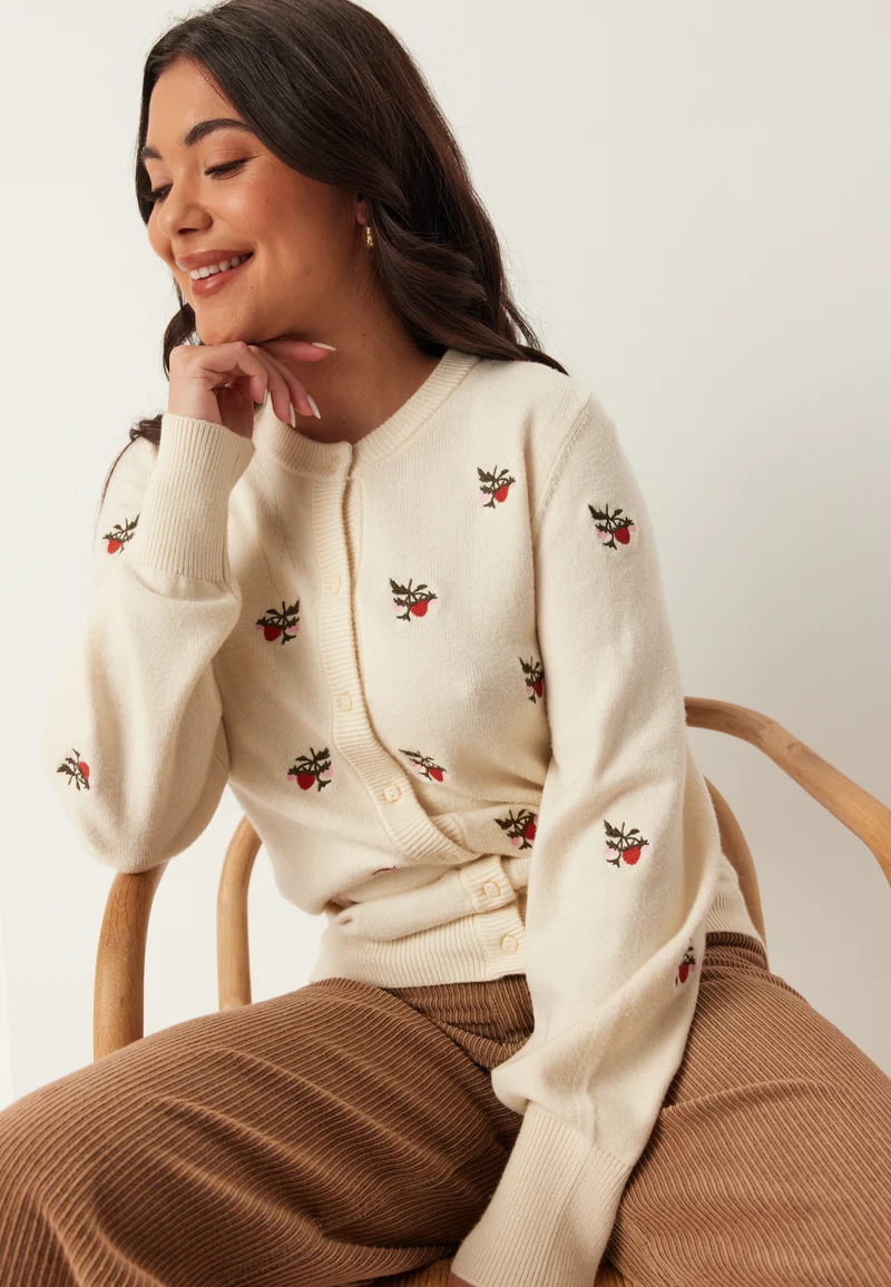 Objebba Thess L/S RE KNIT CARDIGAN
