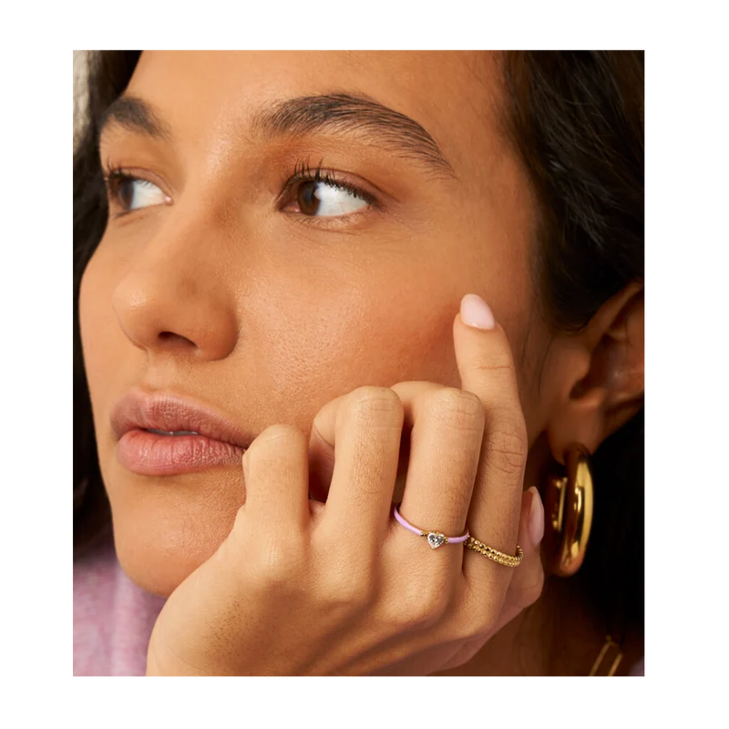 Ring Fine Lilac Strass - Gold