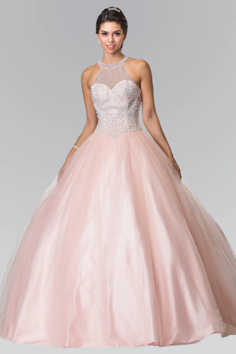 Elizabeth K - GL2309 - Illusion Sweathearted Tulle Quinceanera Klänning