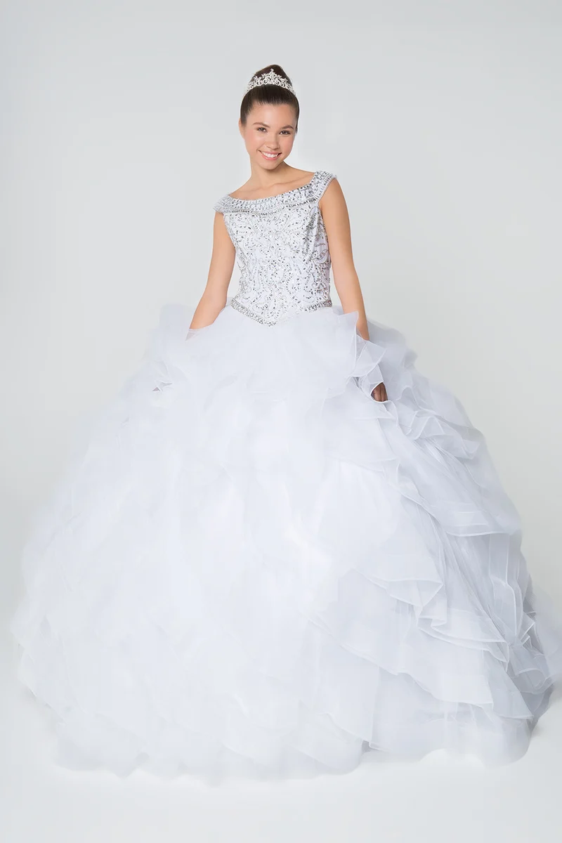 Elizabeth K - GL1600 - Utsmyckad livkropp Tulle Quinceanera Klänning