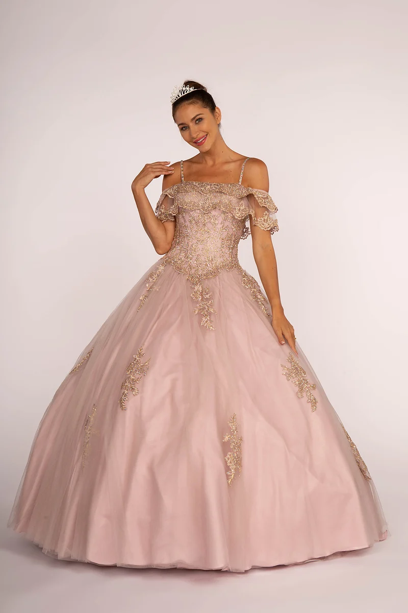 Elizabeth K - GL2510 - Utsmyckad off-the-shoulder Quinceanera-klänning