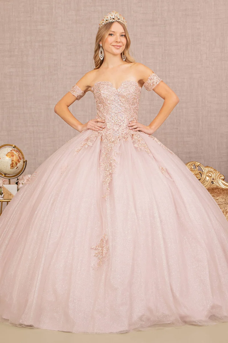 Elizabeth K - GL2604 - Mesh Jewel Sweetheart Neck Quinceanera-klänning