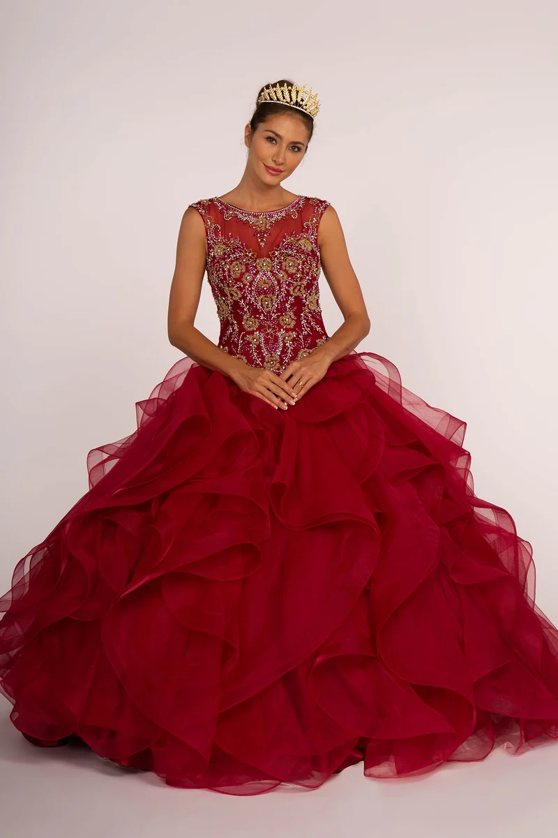 Elizabeth K - GL2511 - Utsmyckad livkropp Tulle Quinceanera Klänning