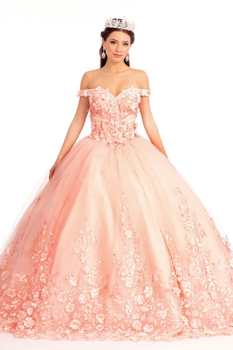 Elizabeth K - GL1960 - Utsmyckad Off Shoulder Quinceanera-klänning