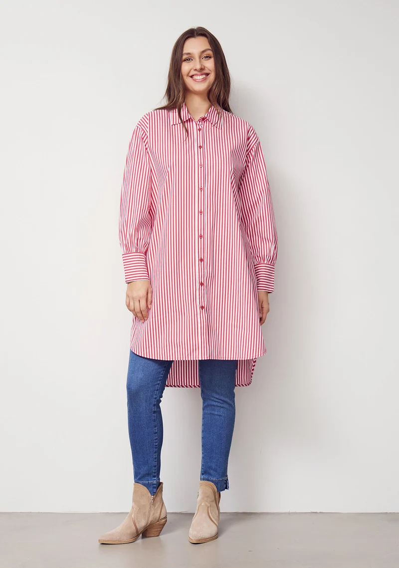 Sigga Striped Tunic - Fresh Red Stripes