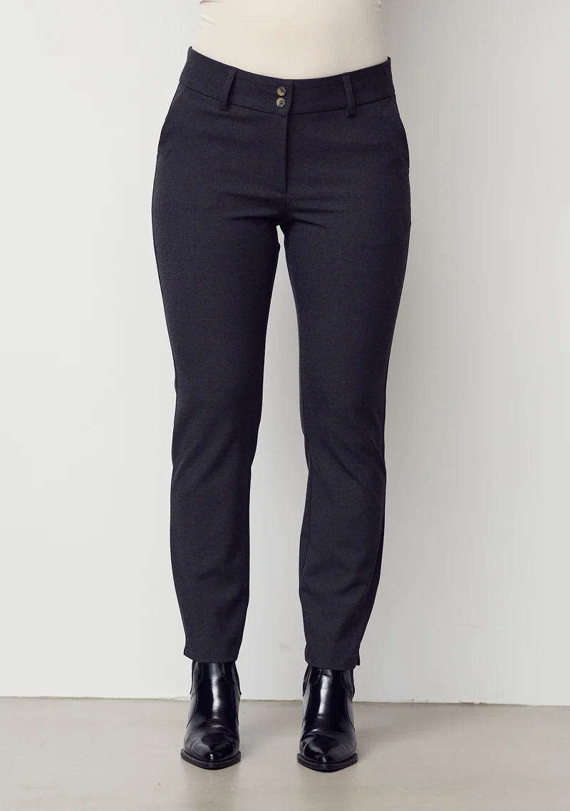 Firenze Stretch Chino - Dark Grey Melange
