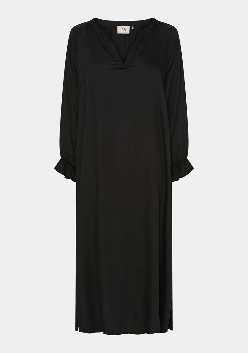 Asta Solid Dress - Black