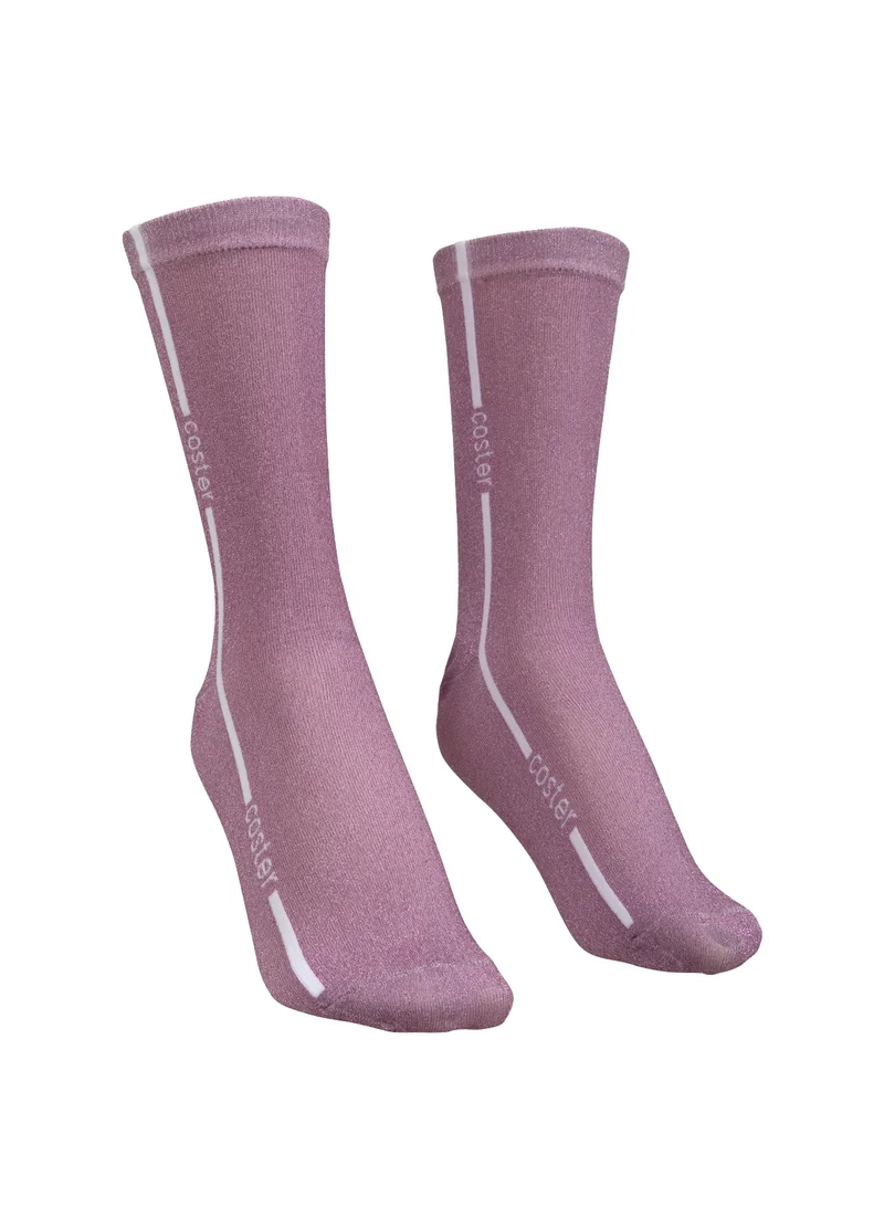 STRUMPOR MED GLITTER - Magenta glitter